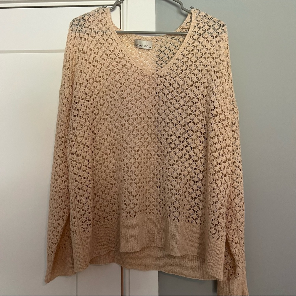 Women's Light Orange Knit Sweater